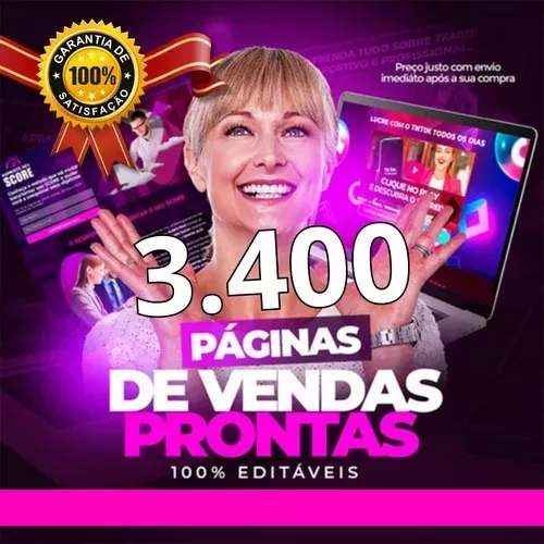 Pack 3.400 Páginas De Vendas Editáveis + Elementor Pro